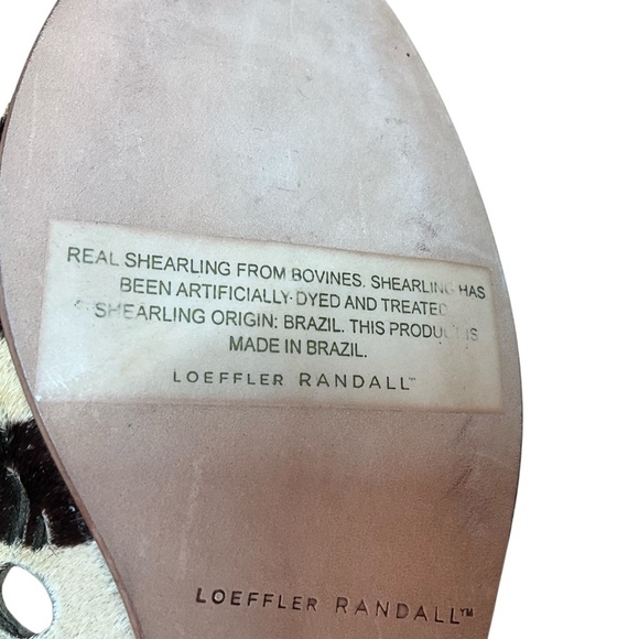 LOEFFLER RANDALL Genuine Leather Calfhair Laser Cutout Flats Leather Sole Sz 7B - Picture 8 of 9